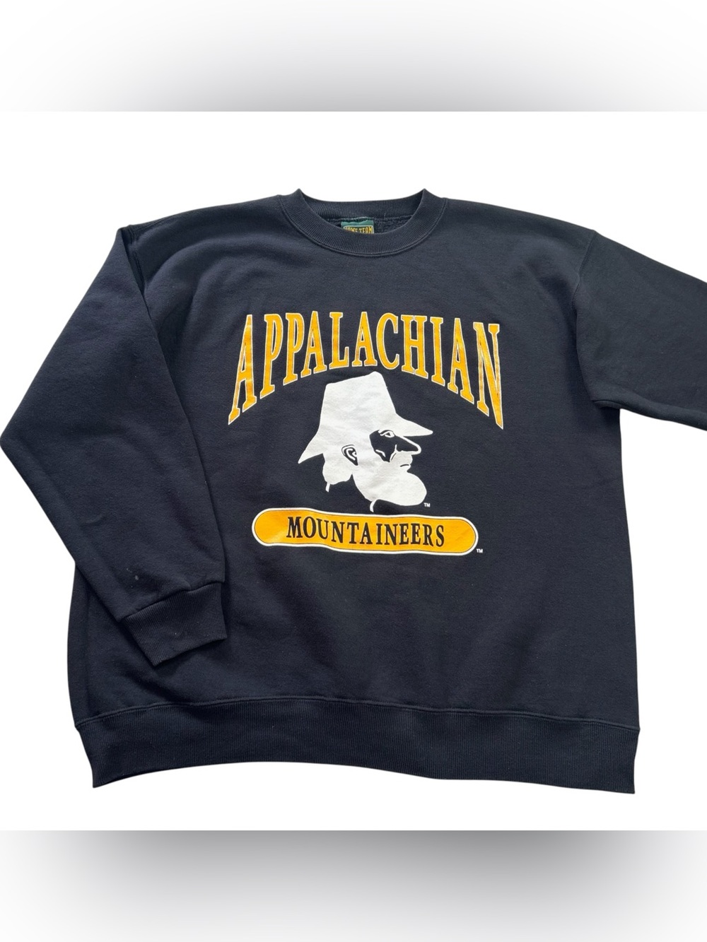 VTG 90s App State Mountaineers Nutmeg Mills Home Team Crewneck Pullover Men’s XL